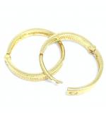 Argola Africana em ouro amarelo 18k feminina - 2BRO0041